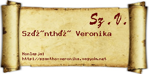 Szánthó Veronika névjegykártya