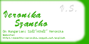 veronika szantho business card